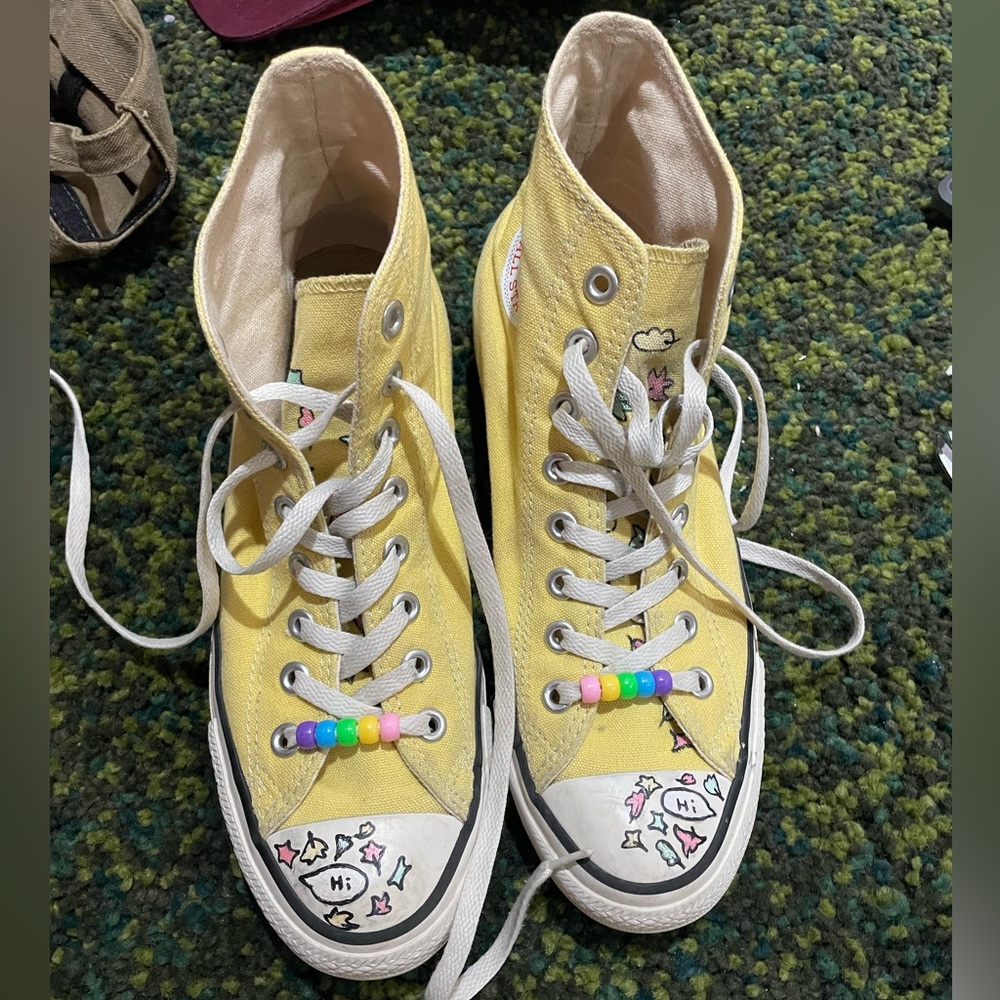 Custom yellow converse